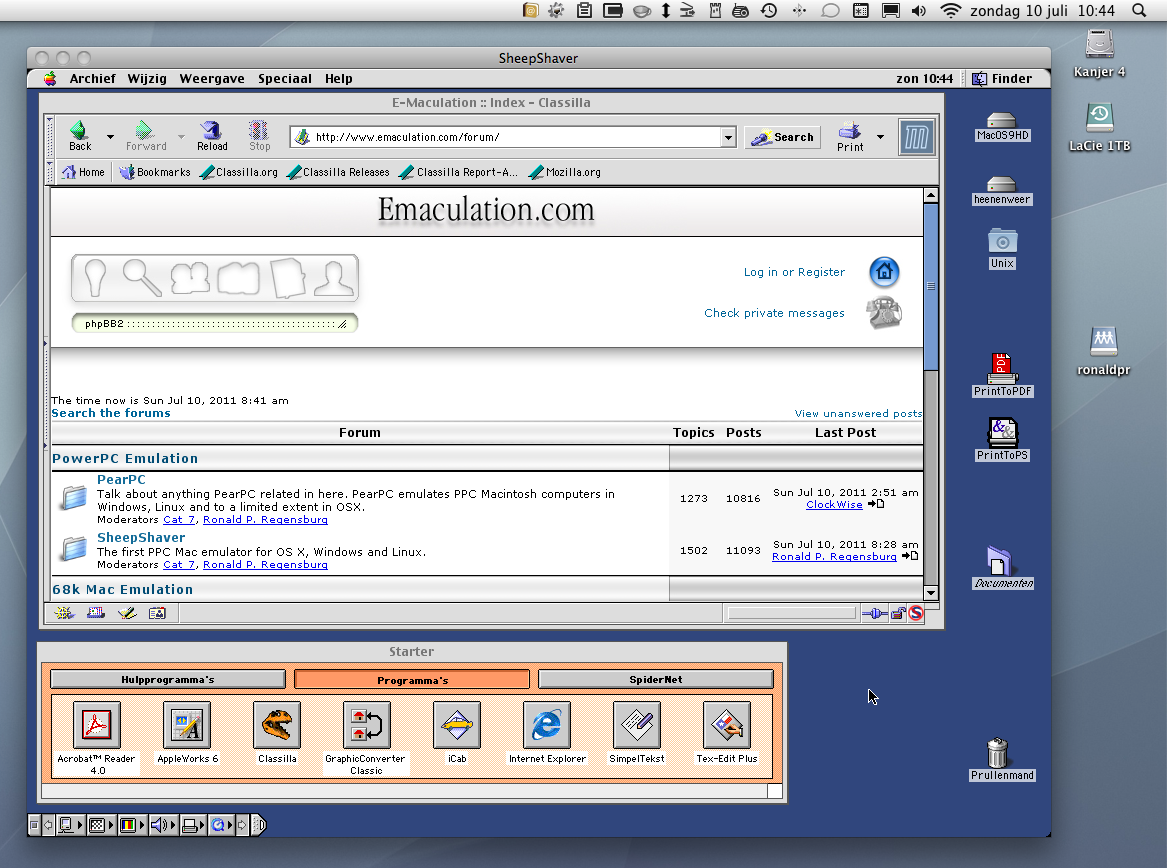 Mac OS X Sheepsaver Mac emulation