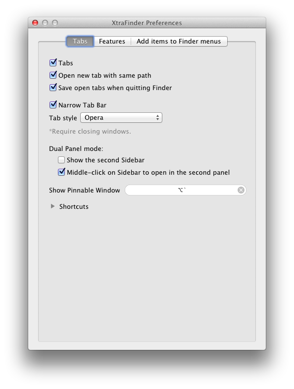 XtraFinder Mac OS X Finder utility